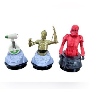 x3 Star Wars The Rise of Skywalker Movie Theater Cup Toppers Cake Figure Bust